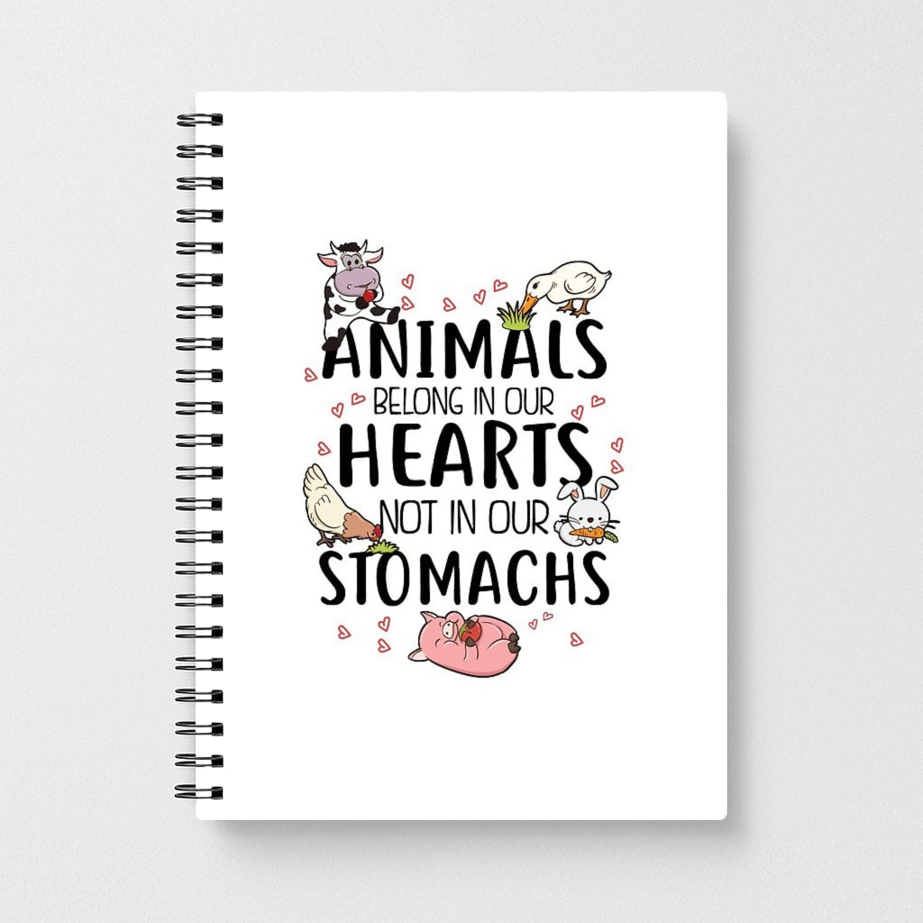 Animals Belong In Our Hearts - Vegan Notebook