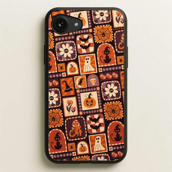 Vintage Halloween Patchwork Phone Case - iPhone 16e / Standard