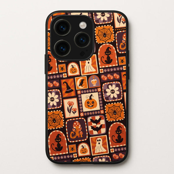 Vintage Halloween Patchwork Phone Case - iPhone 15 Pro Max / Standard