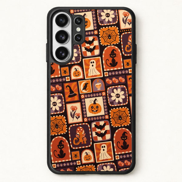 Vintage Halloween Patchwork Phone Case - Galaxy S26 Ultra / Standard