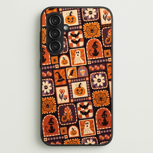 Vintage Halloween Patchwork Phone Case - Galaxy S23FE / Standard