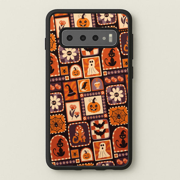 Vintage Halloween Patchwork Phone Case - Galaxy S10 / Standard