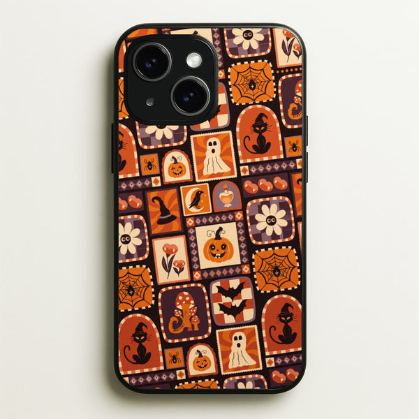 Vintage Halloween Patchwork Phone Case - iPhone 14 / Standard