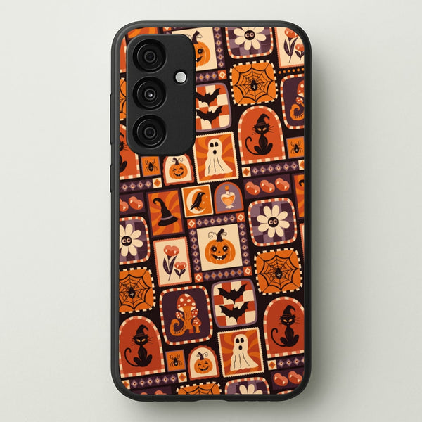 Vintage Halloween Patchwork Phone Case - Galaxy A35 / Standard