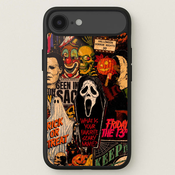 Horror Movie Sticker Collage Phone Case - iPhone 17 Air / Standard