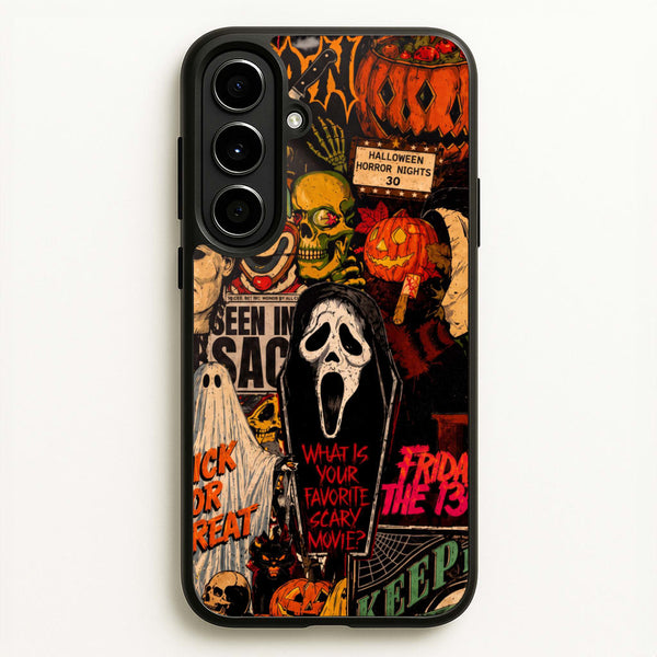 Horror Movie Sticker Collage Phone Case - Galaxy A56 / Standard
