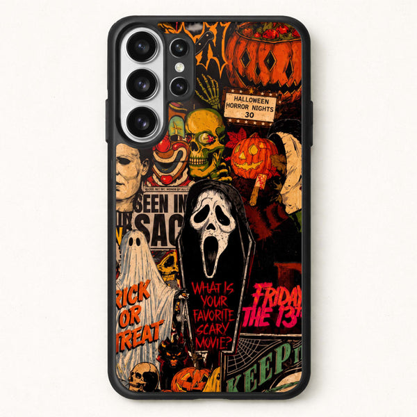 Horror Movie Sticker Collage Phone Case - Galaxy S26 Ultra / Standard