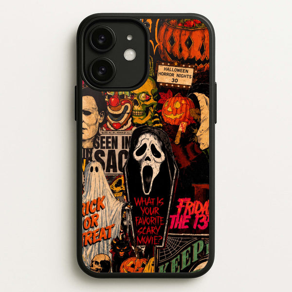 Horror Movie Sticker Collage Phone Case - iPhone 11 / Standard
