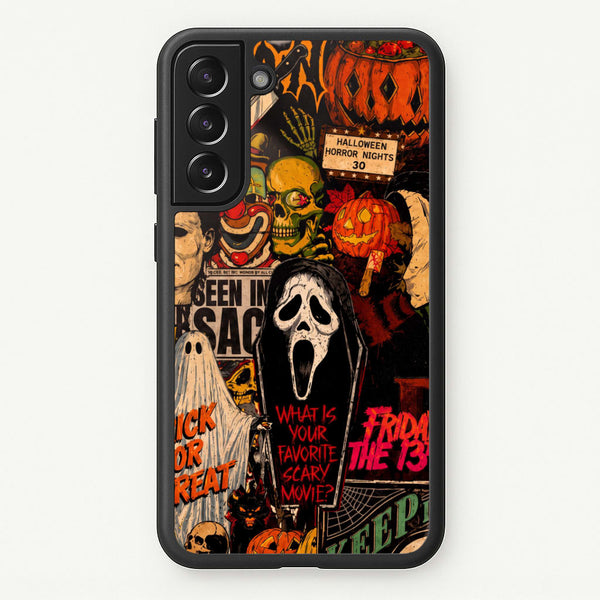 Horror Movie Sticker Collage Phone Case - Galaxy S22 / Standard