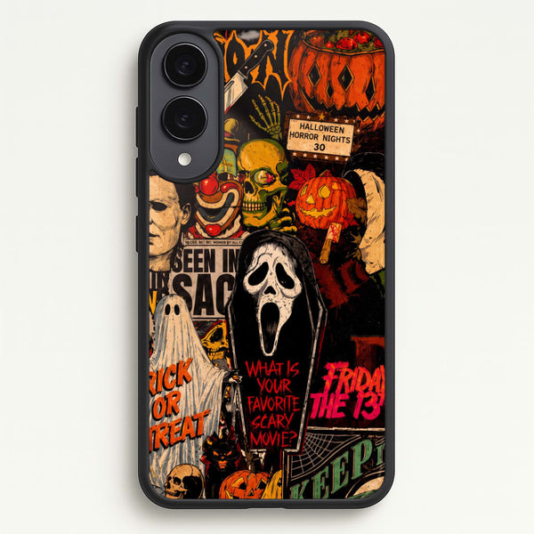 Horror Movie Sticker Collage Phone Case - Galaxy S25 Edge / Standard