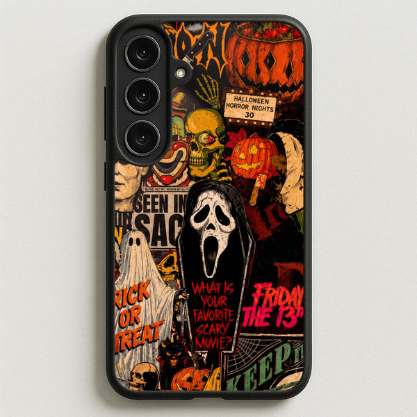 Horror Movie Sticker Collage Phone Case - Galaxy S25FE / Standard