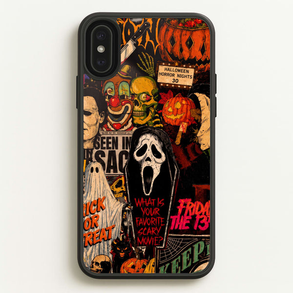 Horror Movie Sticker Collage Phone Case - iPhone XS Max / Standard