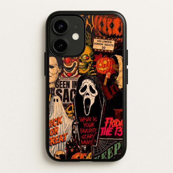 Horror Movie Sticker Collage Phone Case - iPhone 12 / 12 Pro / Standard