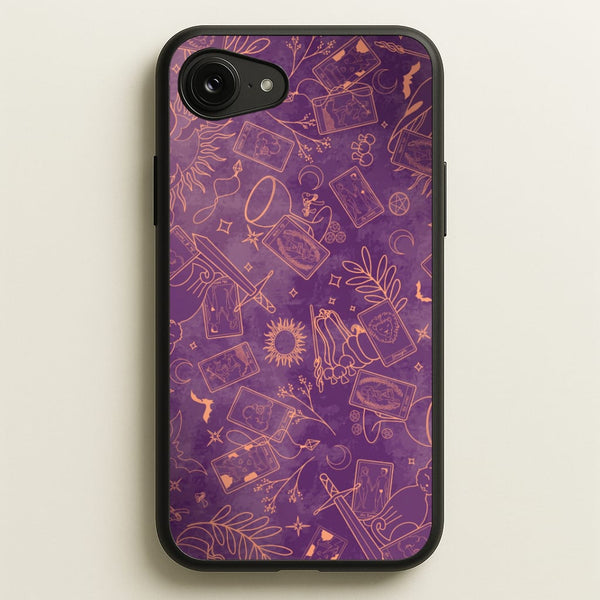 Violet Tarot Line Toss Phone Case - iPhone 16e / Standard