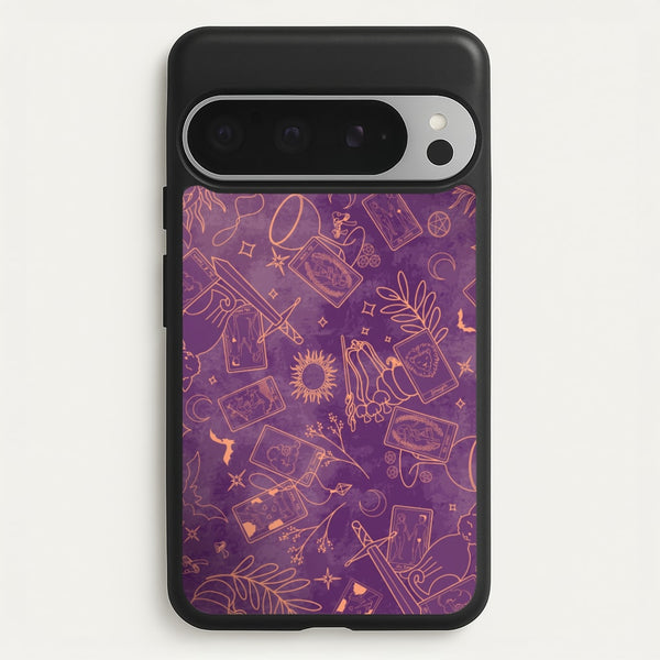 Violet Tarot Line Toss Phone Case - Google Pixel 9 Pro XL / Standard