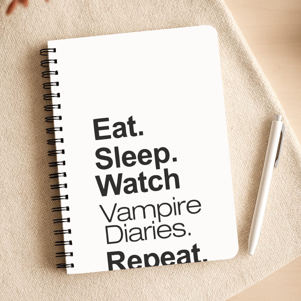Eat Sleep Watch VPD Repeat Notepad