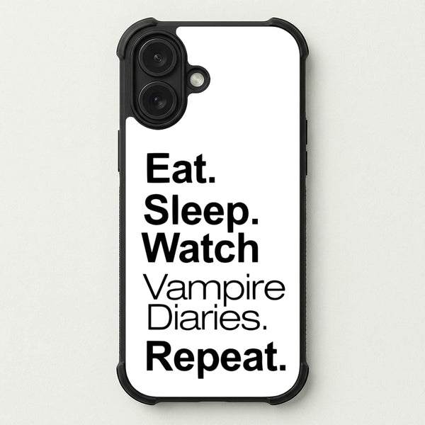 Eat Sleep Watch VPD Repeat Phone Case — Bumper case