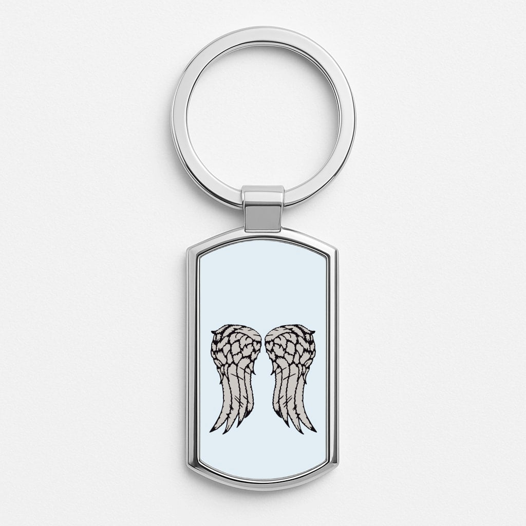 Daryl's Wings - TWD Silver Keyring