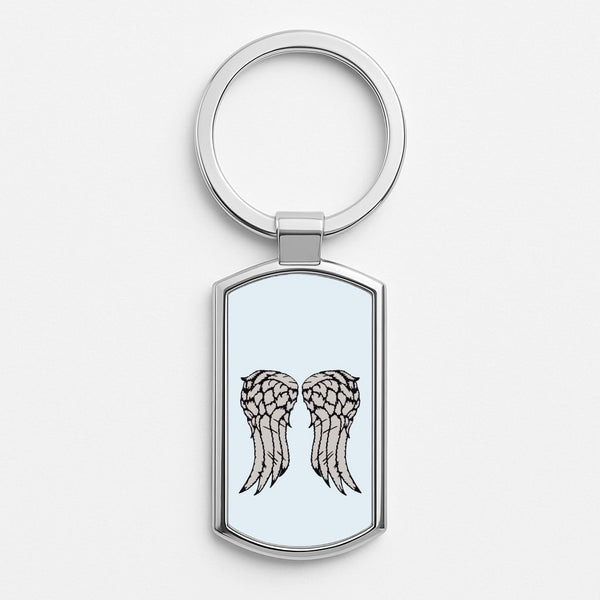 Daryl's Wings - TWD Silver Keyring