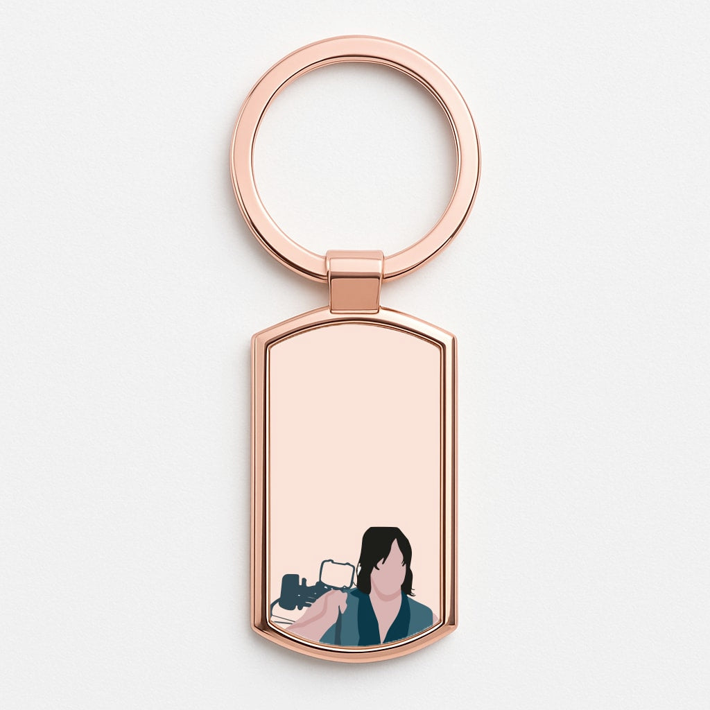 Daryl And His Crossbow - TWD Rose Gold Keyring