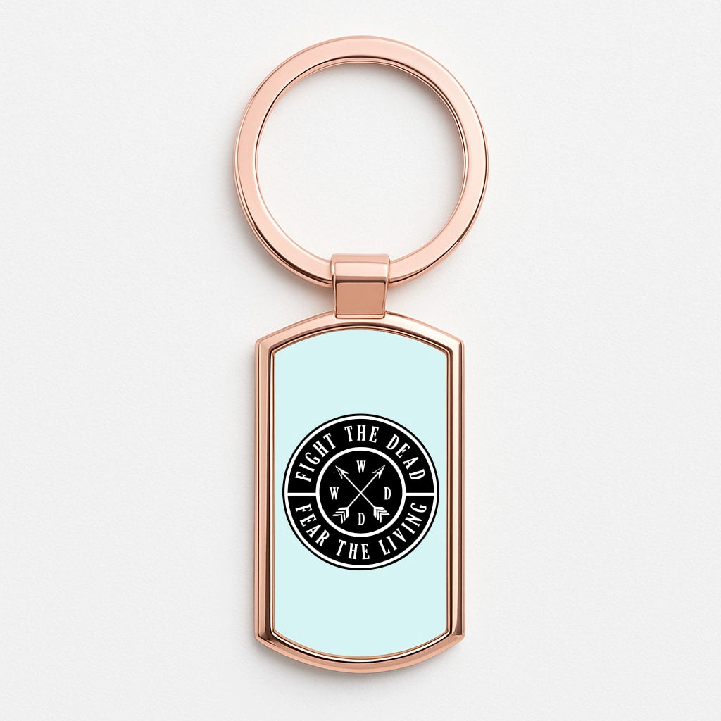 Fight The Dead, Fear The Living - TWD Rose Gold Keyring