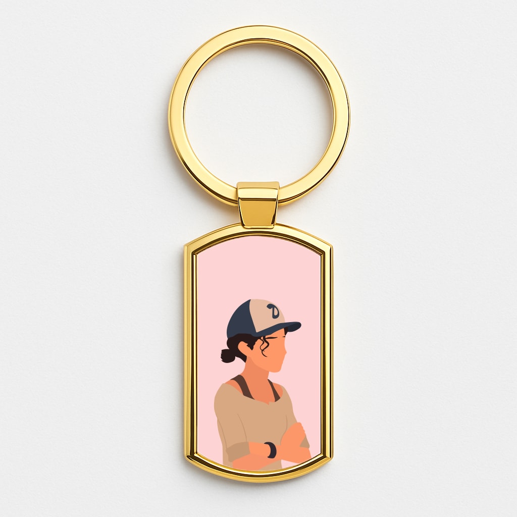 Clementine Faceless - TWD Gold Keyring