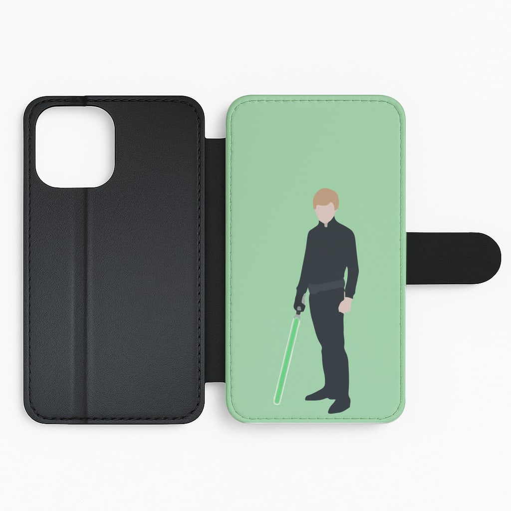 Skywalker Green Lightsaber Flip Phone Case