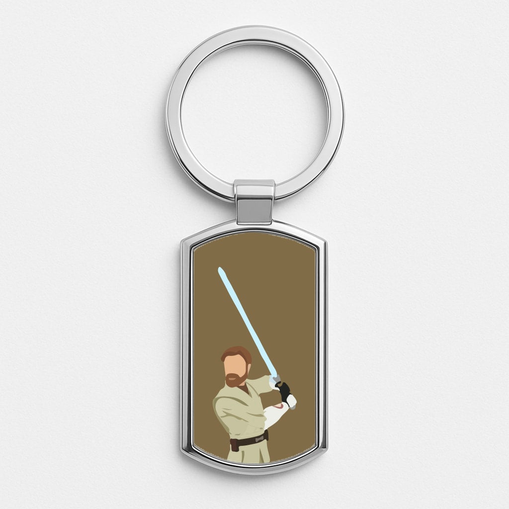 Kenobi Faceless Silver Keyring