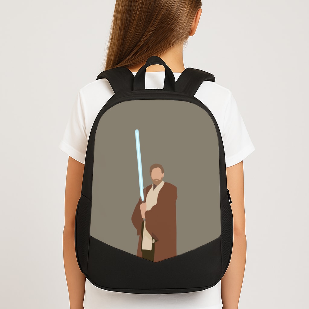Kenobi Blue Lightsaber Large School Bag