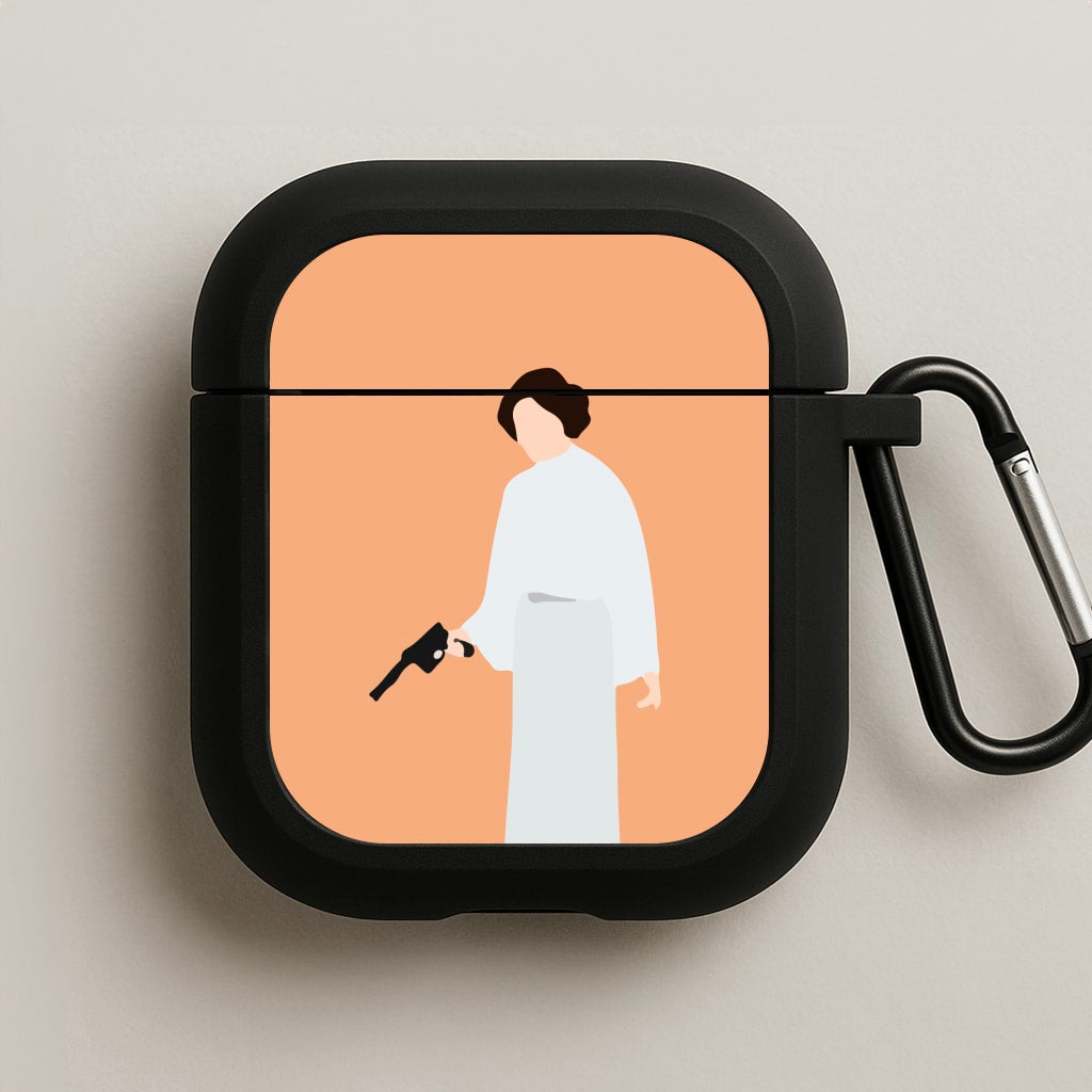 Leia Faceless With Gun AirPods Case