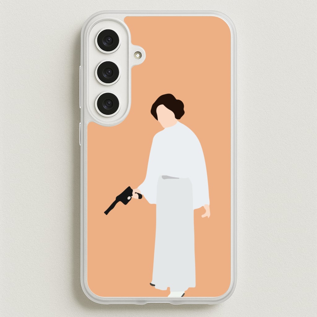 Leia Faceless With Gun Phone Case for Galaxy S25FE