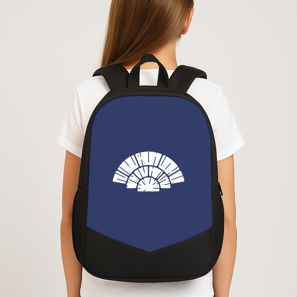 Blue Design Large School Bag