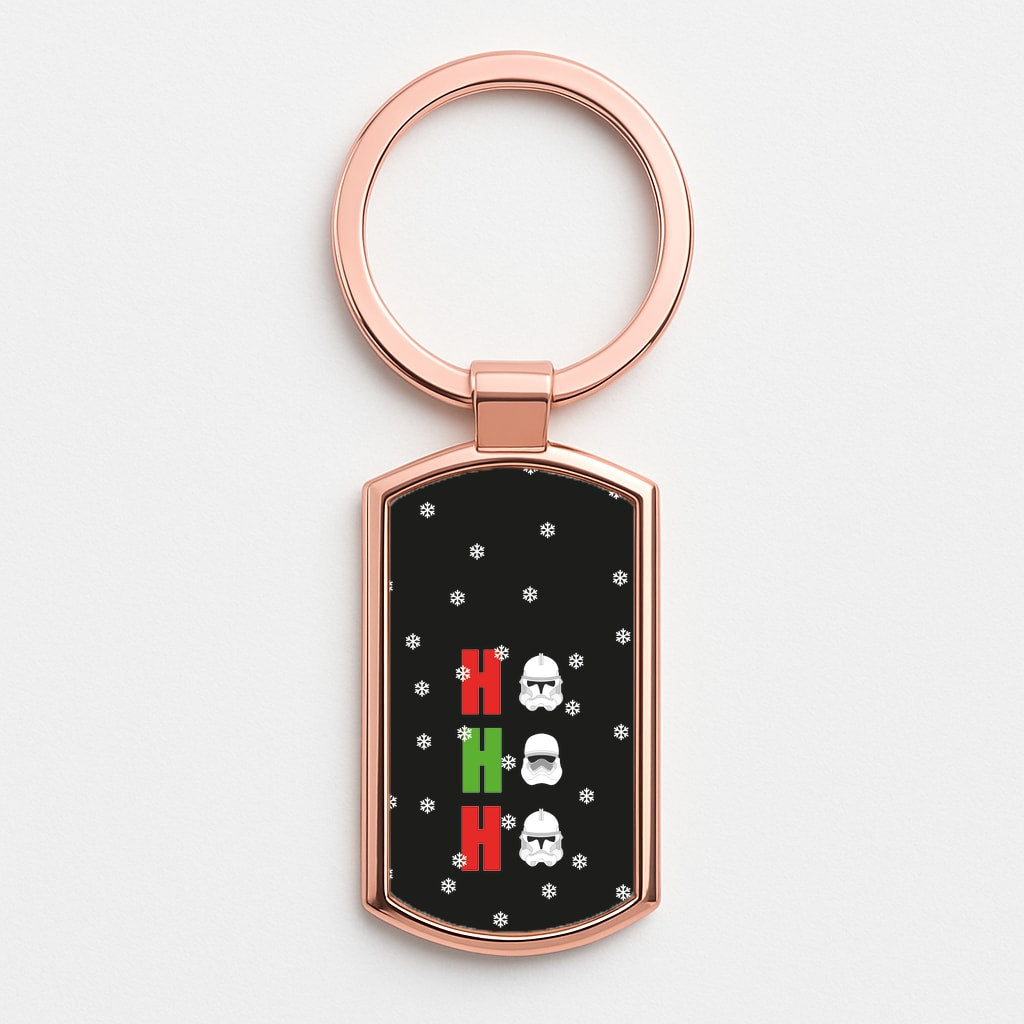 Ho Ho Ho Troopers Rose Gold Keyring