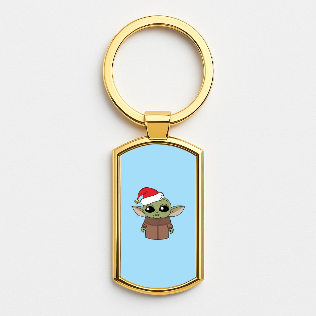 Baby Yoda Gold Keyring
