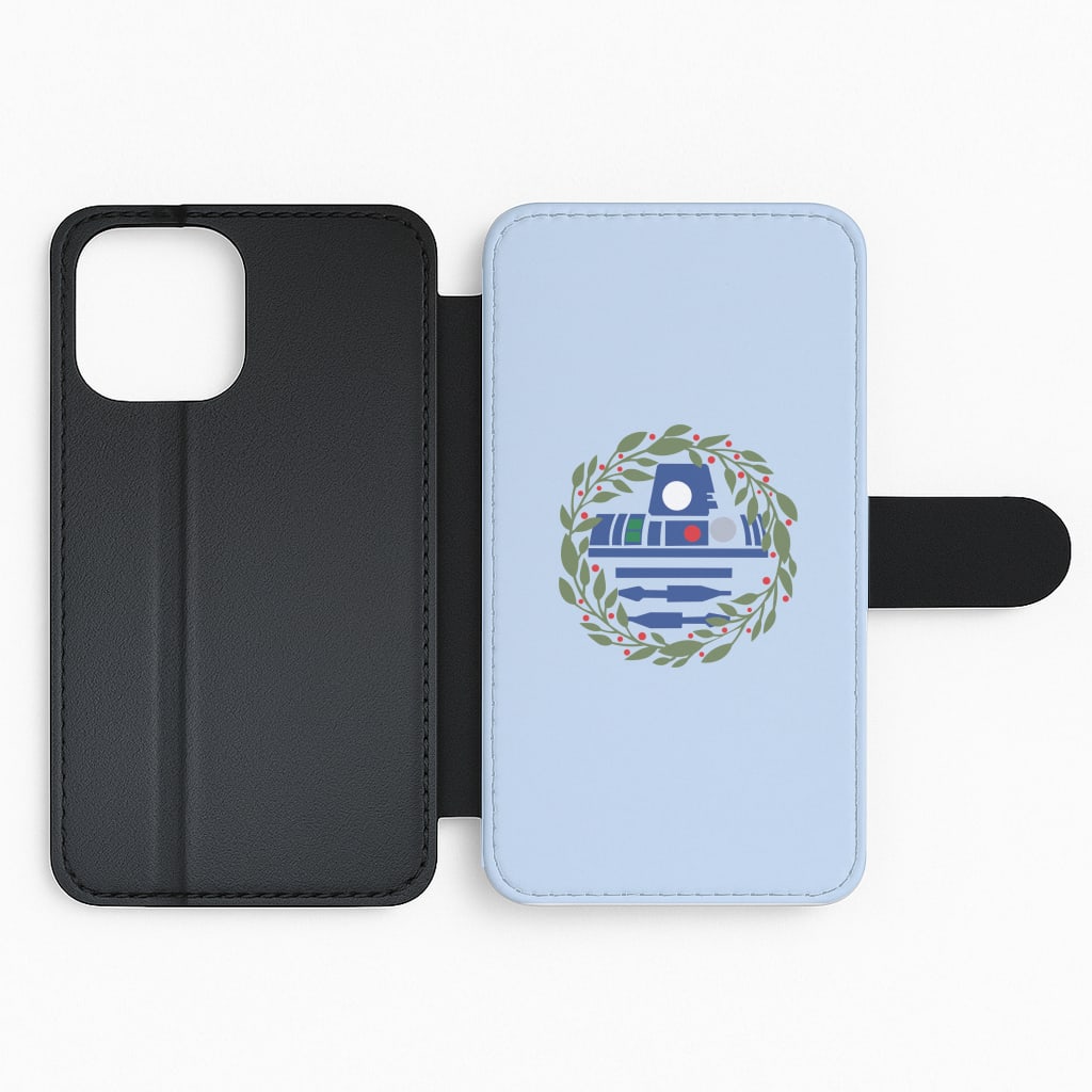 R2D2 Christmas Wreath Flip Phone Case