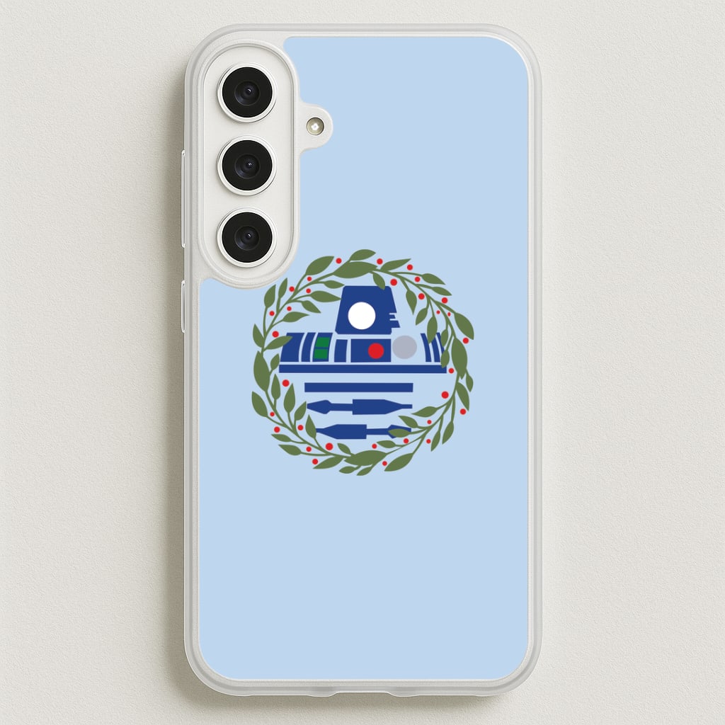 R2D2 Christmas Wreath Phone Case for Galaxy S25FE