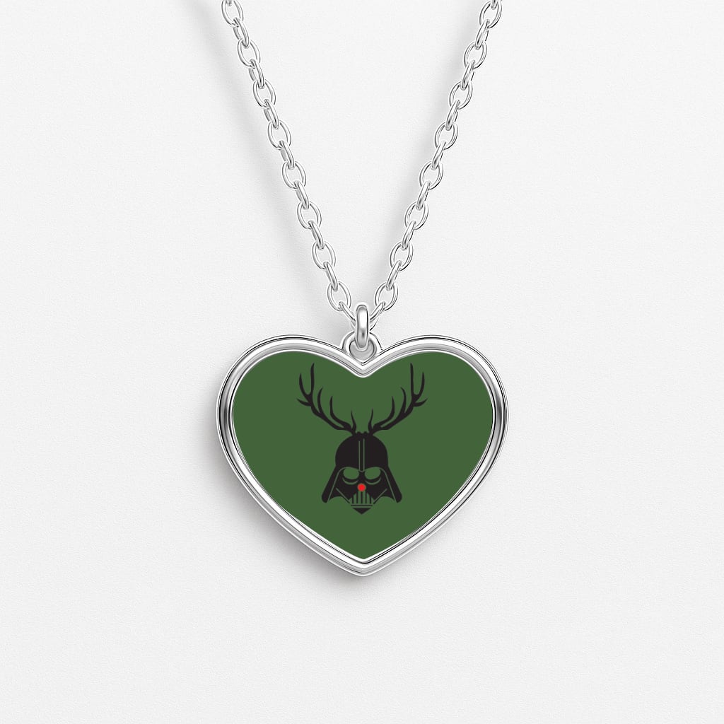Christmas Darth Vader Heart Necklace