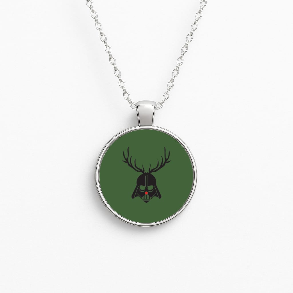 Christmas Darth Vader Circle Necklace