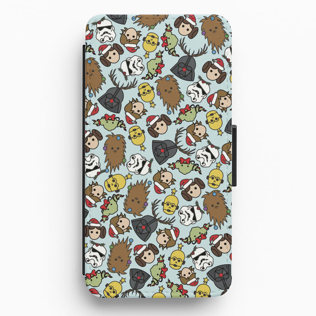 Star Wars Christmas Pattern Flip / Wallet Phone Case