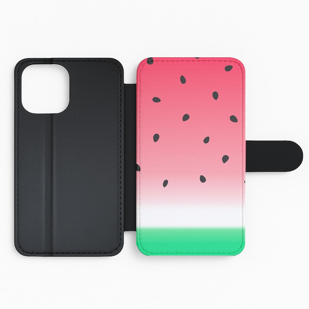 Watermelon Ombre Flip Wallet Phone Case