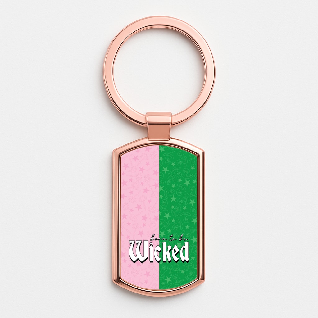 Born To Be Wicked Rose Gold Keyring