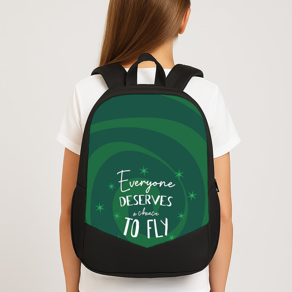 Everyone Deserves A Chance To Fly Large School Bag