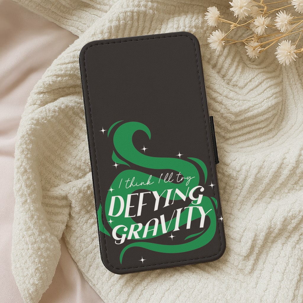 I Think I'll Try Defying Gravity Wallet Phone Case