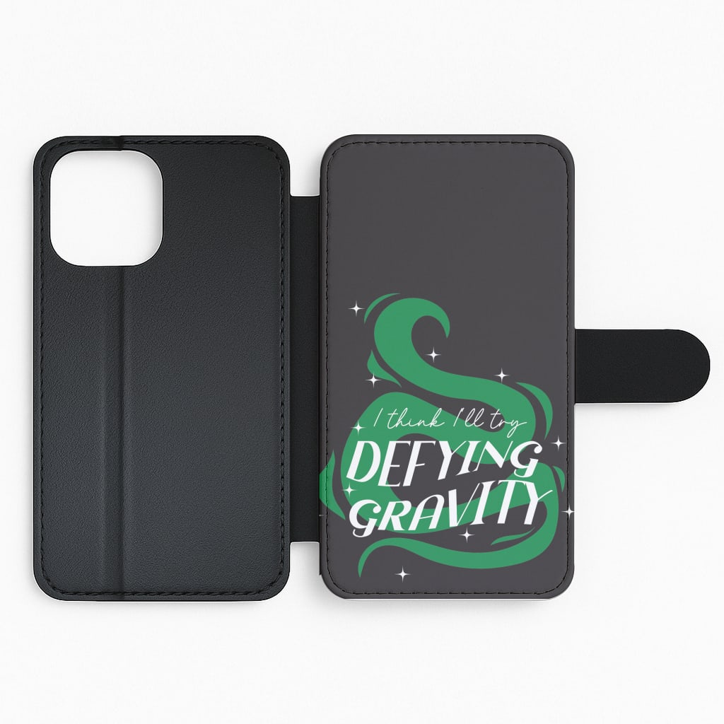 I Think I'll Try Defying Gravity Flip Phone Case