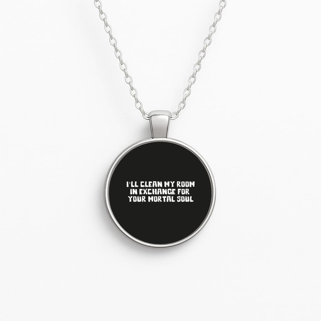 I'll Clean My Room In Exchange Wednesday Circle Necklace