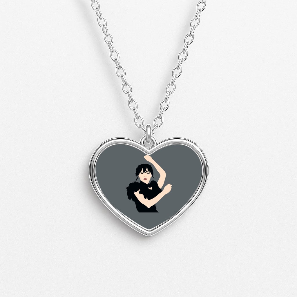 Dancing Wednesday Heart Necklace