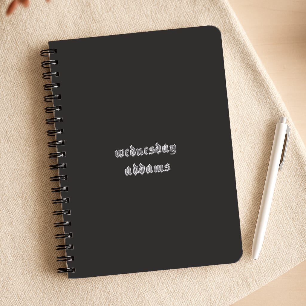 Wednesday Typogrophy Notepad