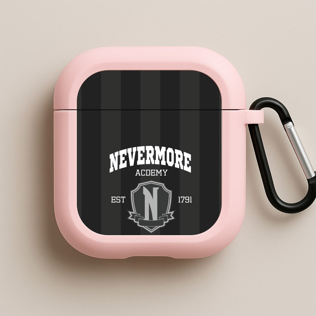 Addams Academy Gray Pink AirPods Case