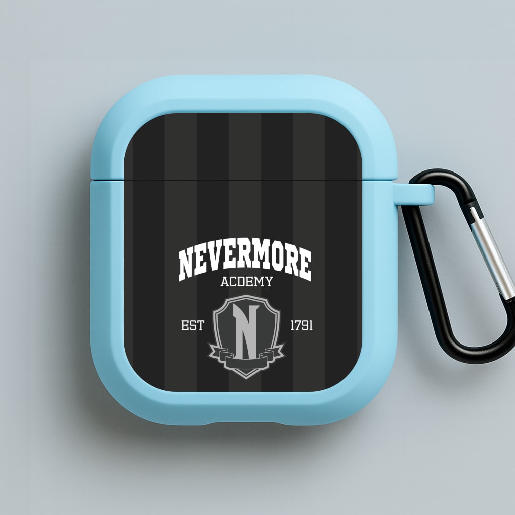 Addams Academy Gray Blue AirPods Case