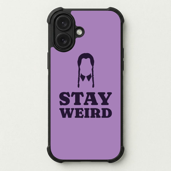 Stay Weird Purple Phone Case — Bumper case